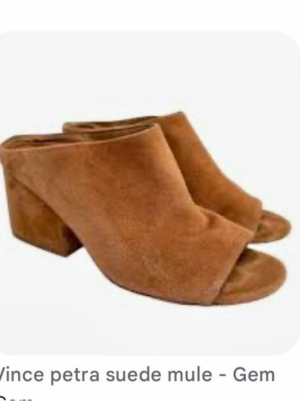 Vince Petra Suede Mule Brown